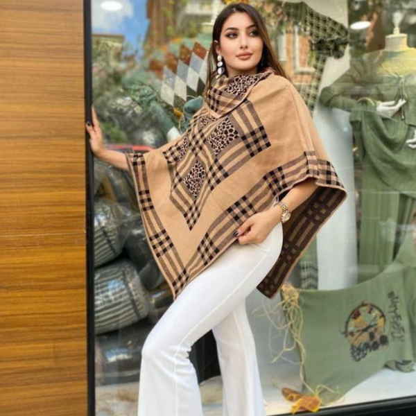 Women’s Monogram Winter Fleece Poncho Shawl