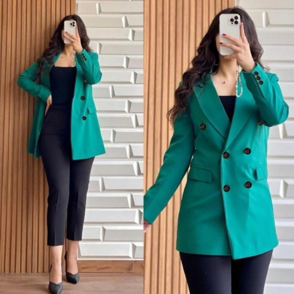 Womens Casual Blazer Double Button top Coat